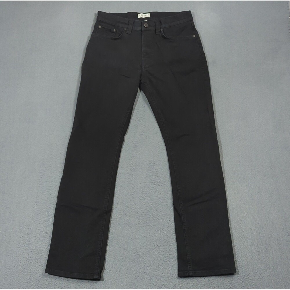Tecovas Jeans Men's 32x32 Fits 30x30 Black Straight 5 Pocket Comfort Denim Rodeo